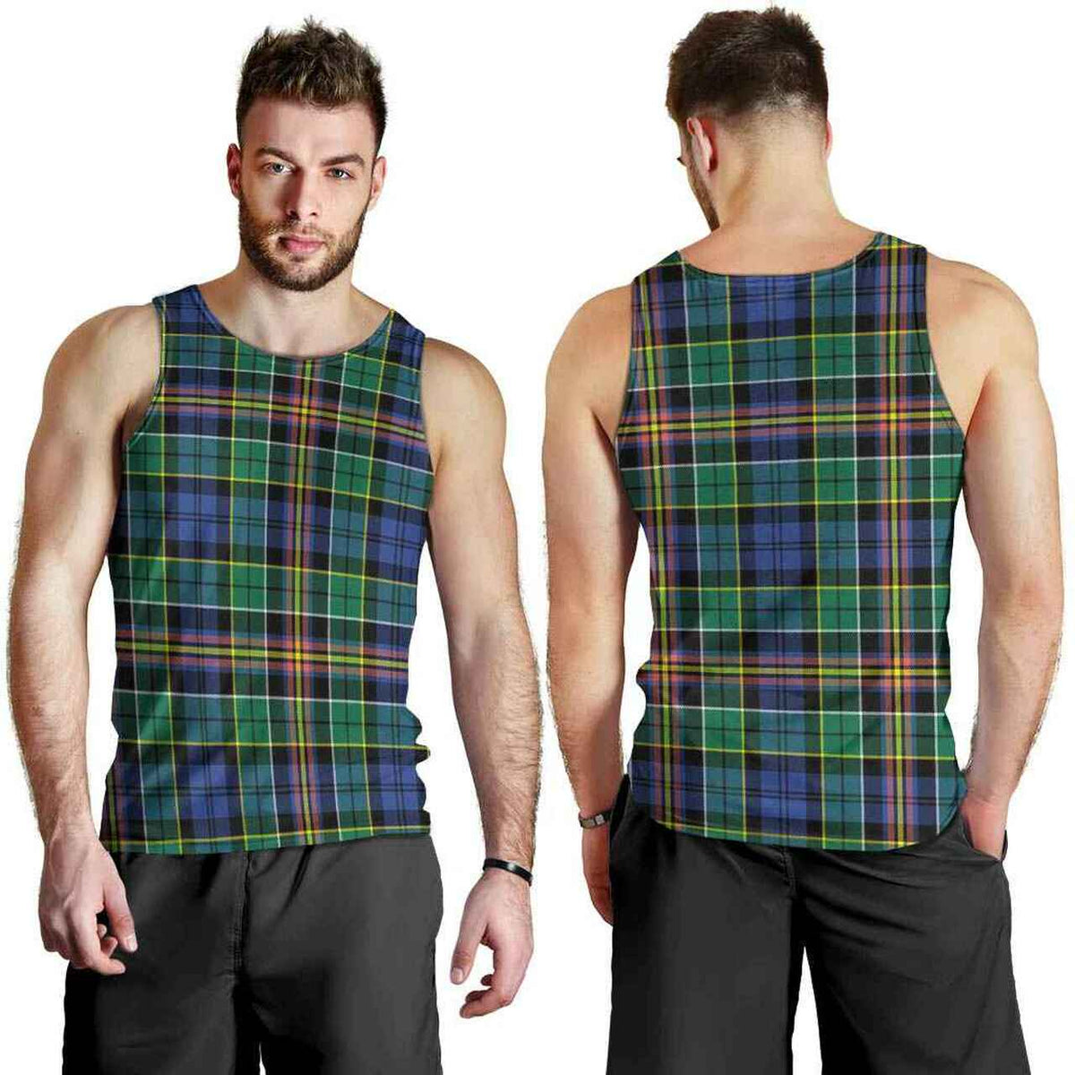 Allison Tartan Plaid Men Tank Top