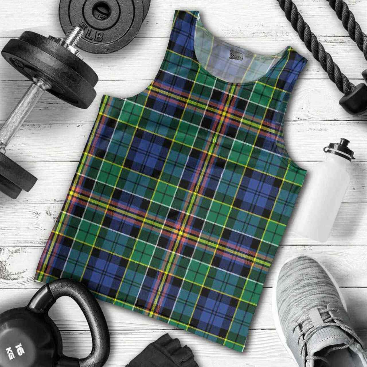 Allison Tartan Plaid Men Tank Top