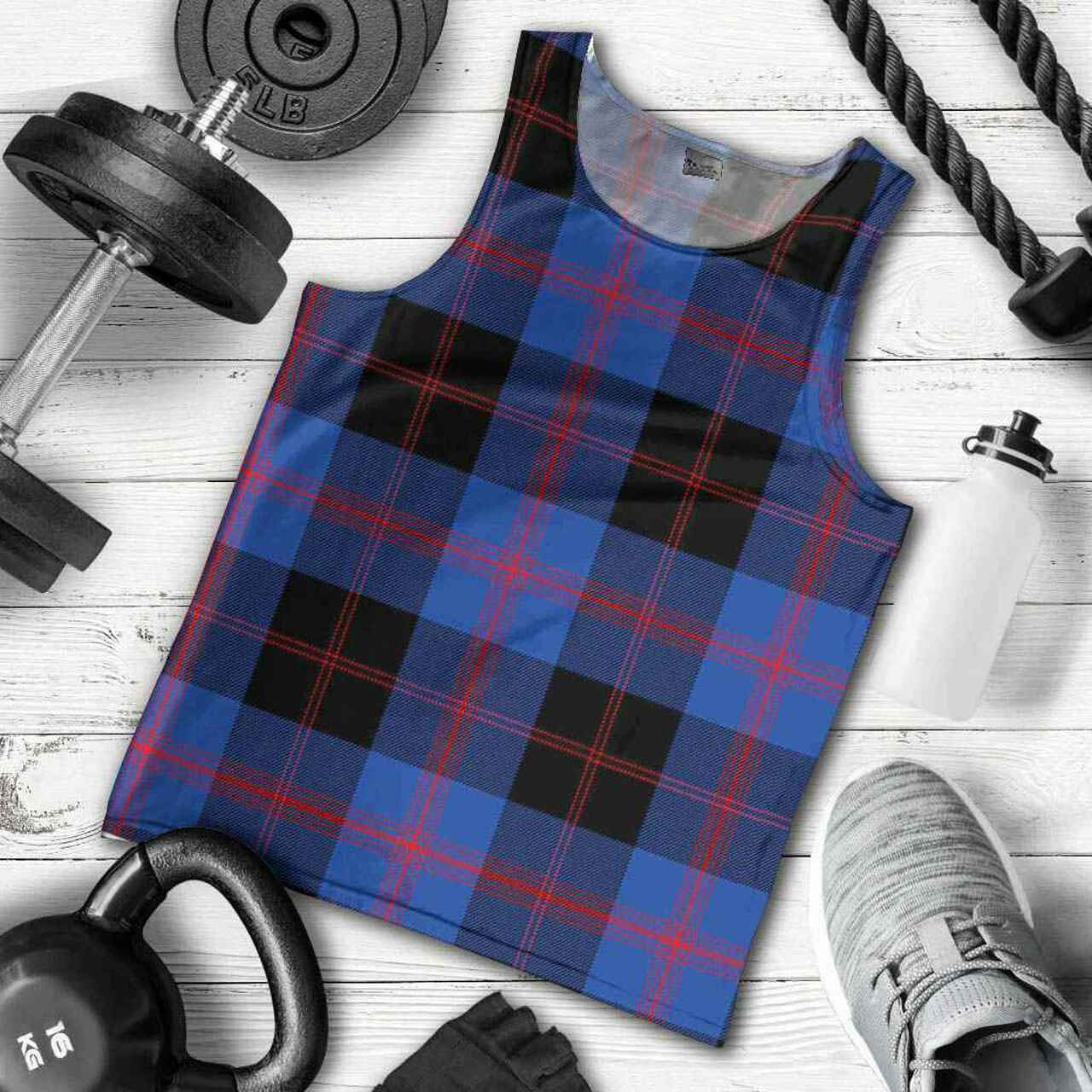 Angus Modern Tartan Plaid Men Tank Top