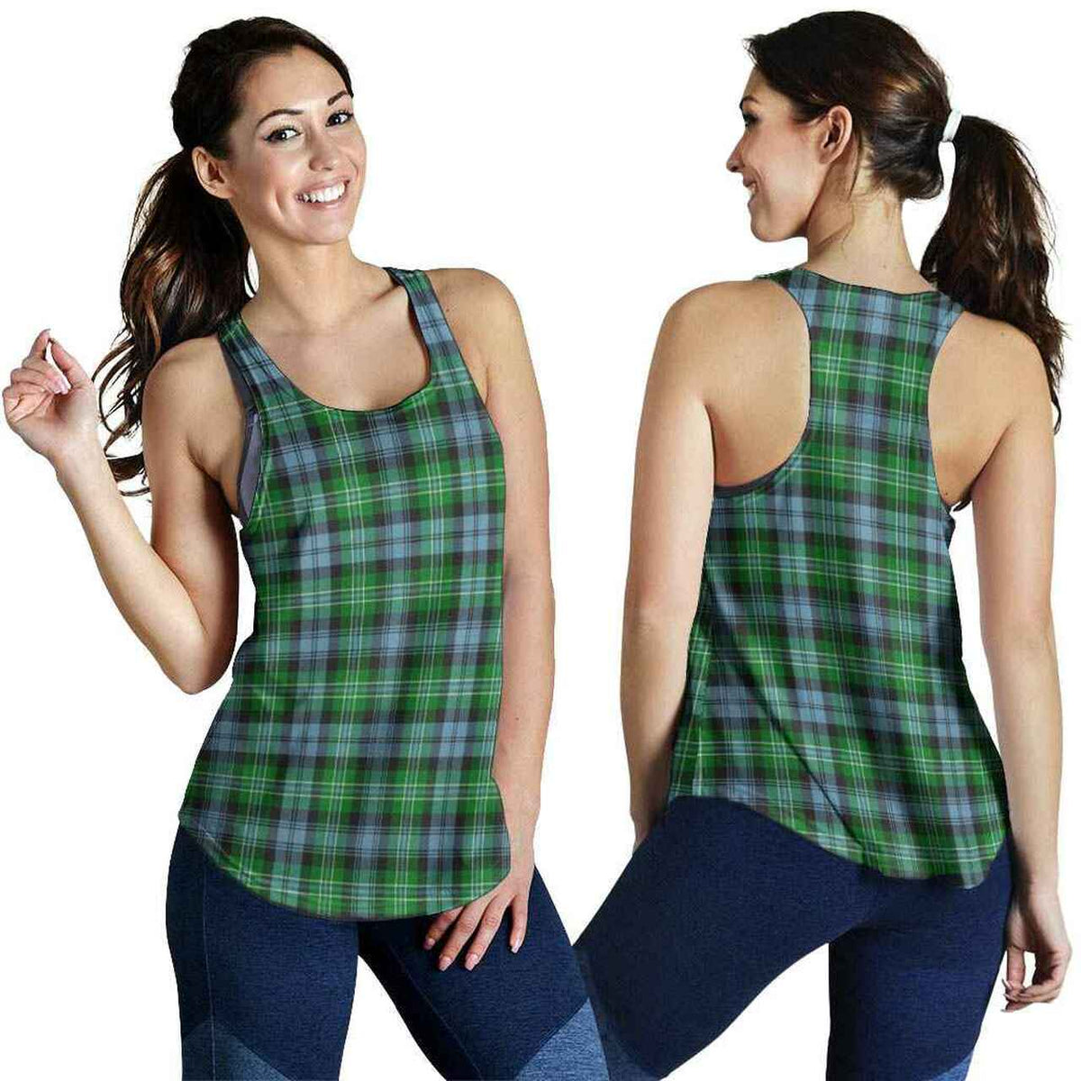 Arbuthnot Ancient Tartan Plaid Women Racerback Tank