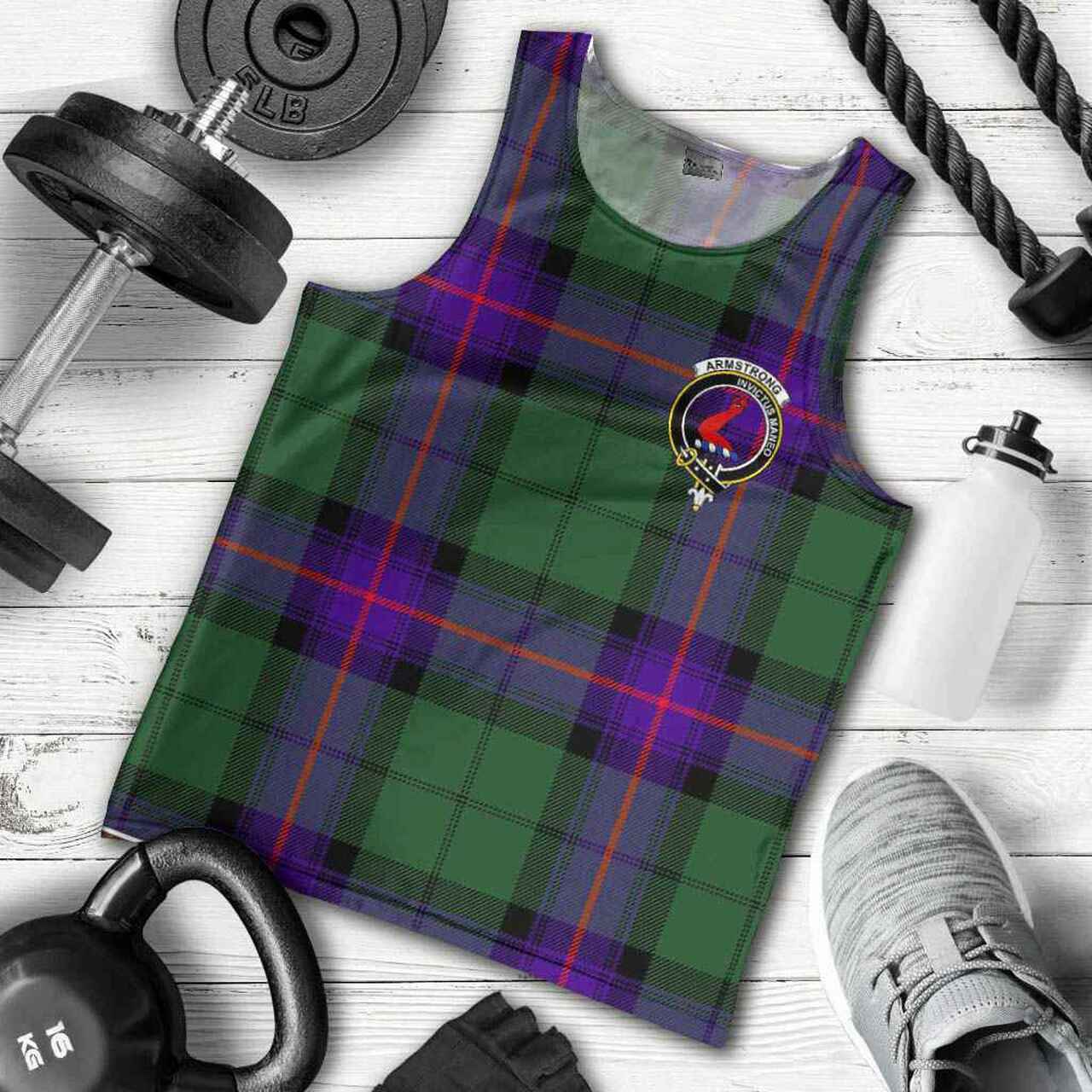 Armstrong Tartan Crest Men Tank Top