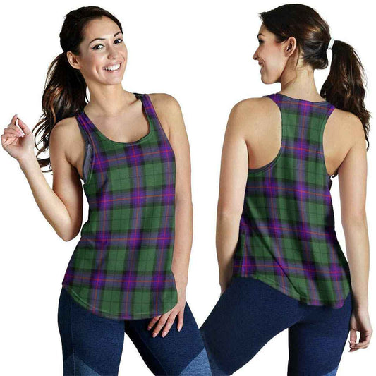 Armstrong Modern Tartan Plaid Women Racerback Tank