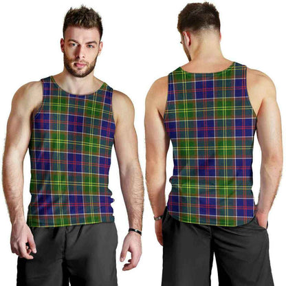 Ayrshire District Tartan Plaid Men Tank Top