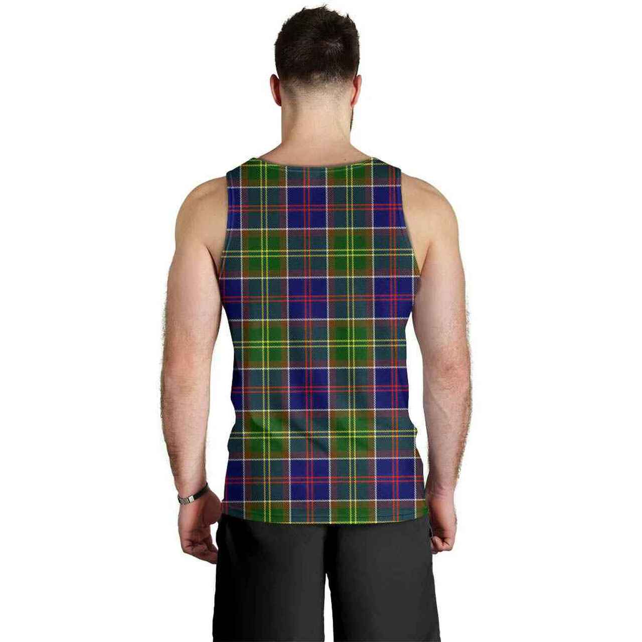 Ayrshire District Tartan Plaid Men Tank Top