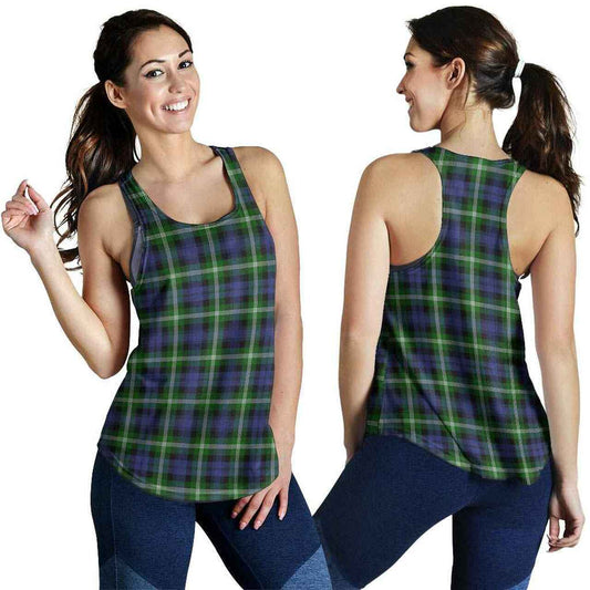 Baillie Modern Tartan Plaid Women Racerback Tank