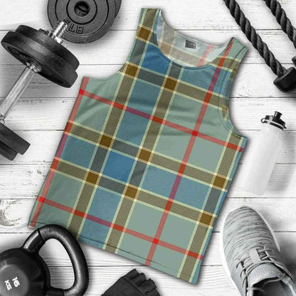 Balfour Blue Tartan Plaid Men Tank Top