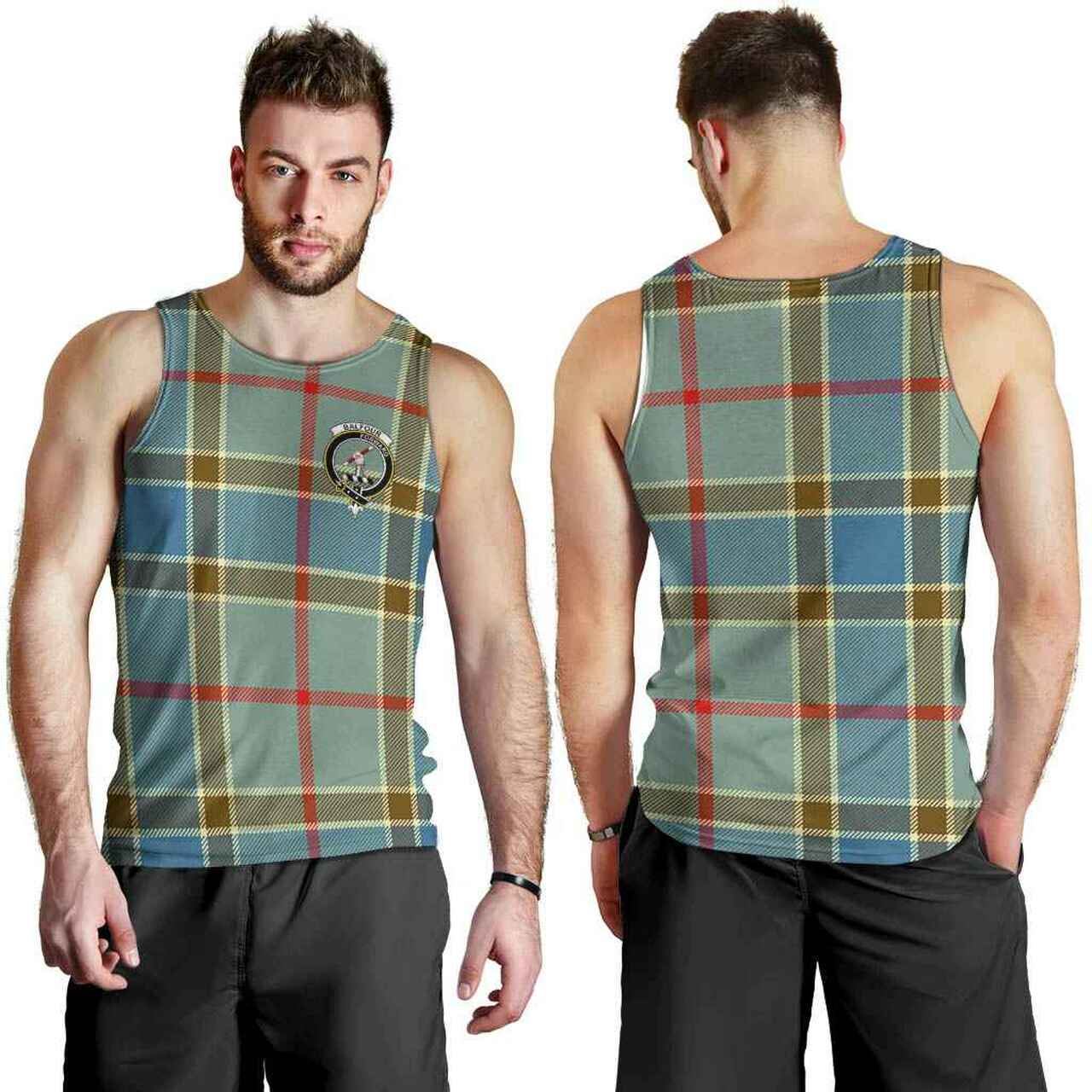 Balfour Tartan Crest Men Tank Top