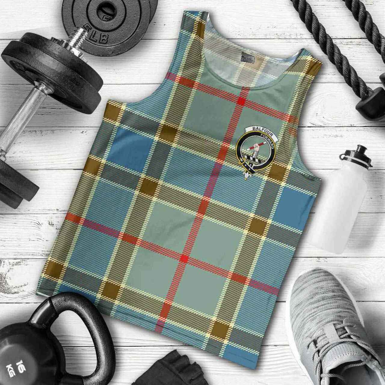 Balfour Tartan Crest Men Tank Top