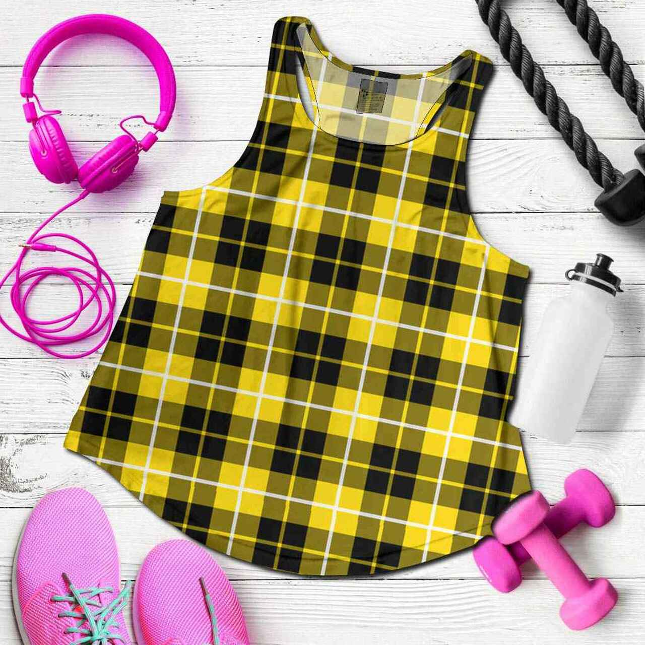 Barclay Dress Modern Tartan Plaid Women Racerback Tank