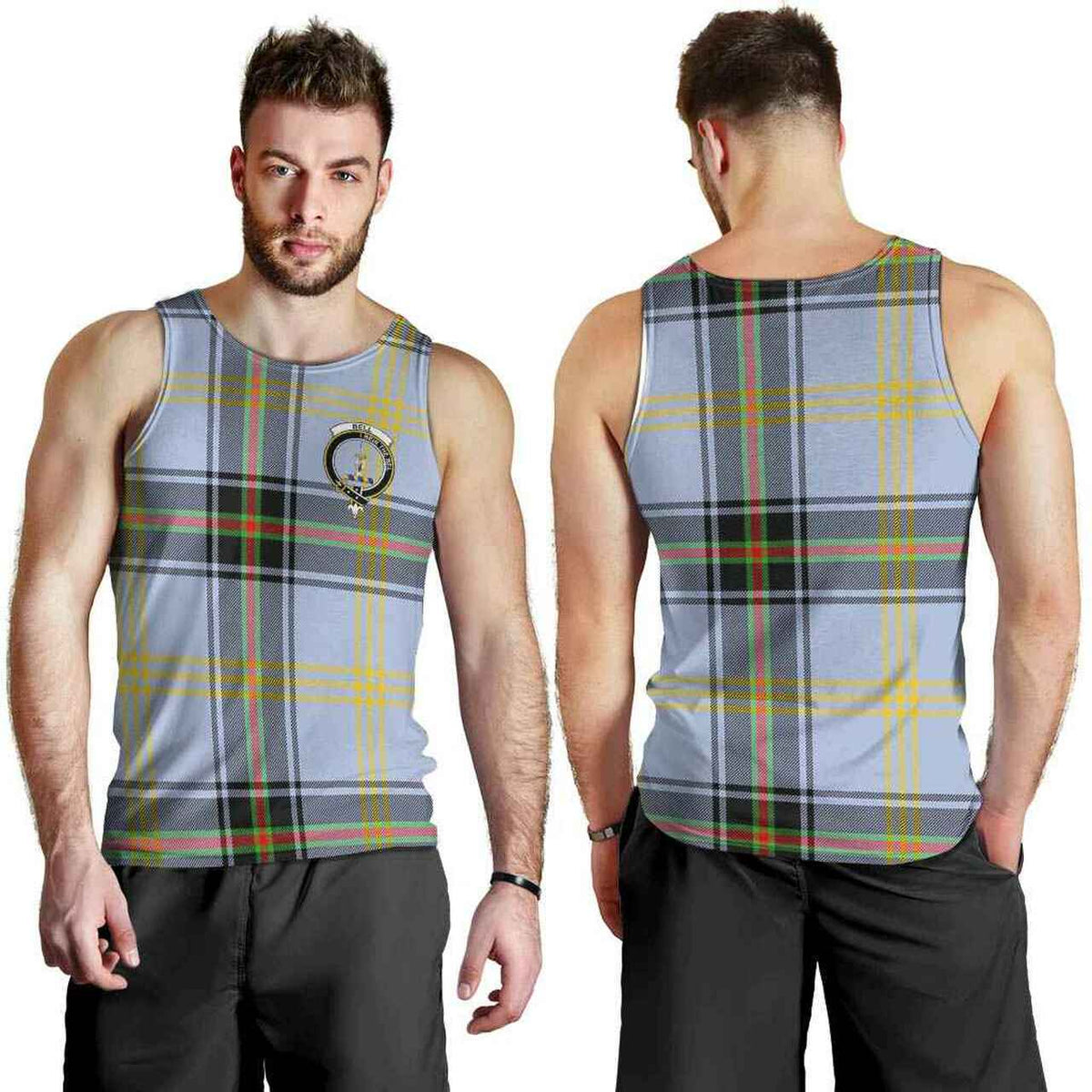 Bell Tartan Crest Men Tank Top