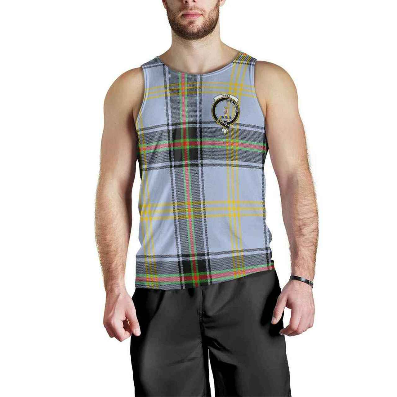 Bell Tartan Crest Men Tank Top