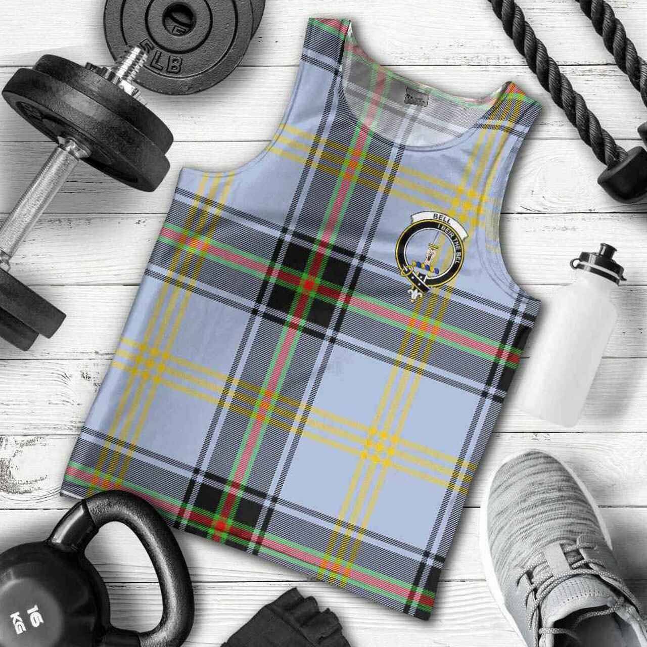 Bell Tartan Crest Men Tank Top