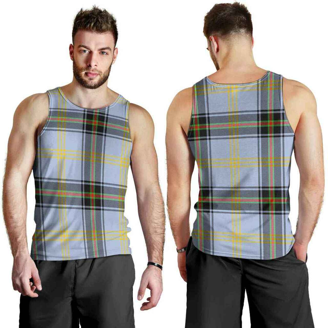 Bell of the Borders Tartan Plaid Men Tank Top