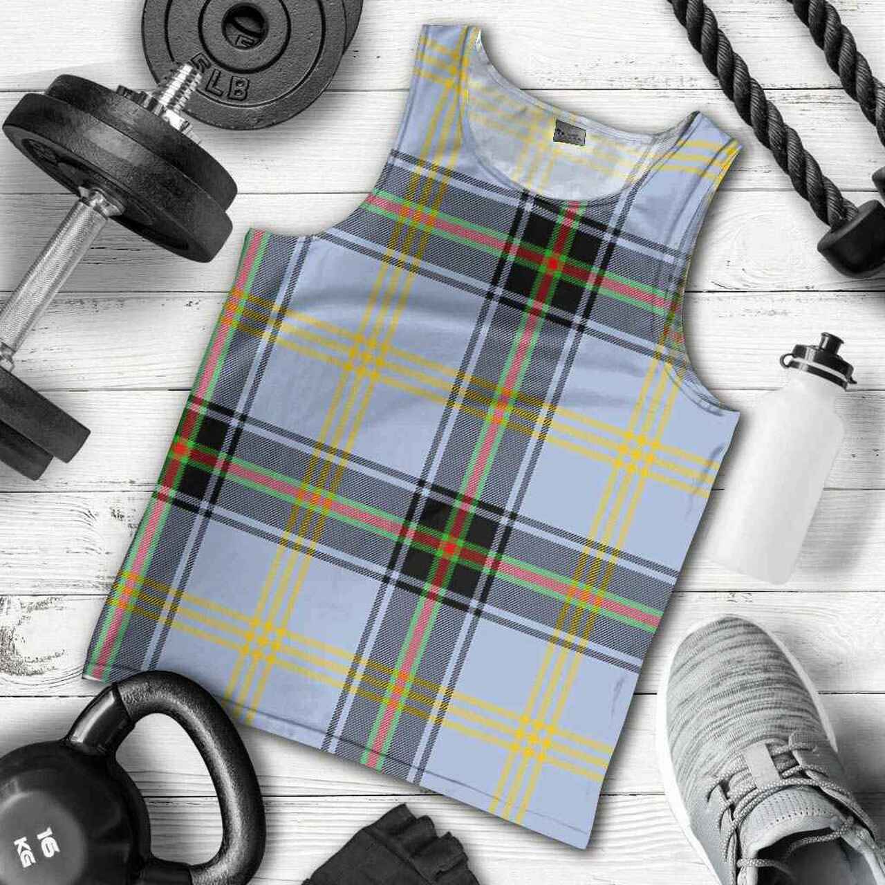 Bell of the Borders Tartan Plaid Men Tank Top