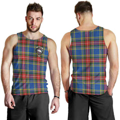 Bethune Tartan Crest Men Tank Top