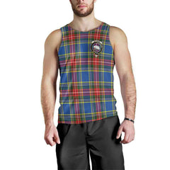 Bethune Tartan Crest Men Tank Top