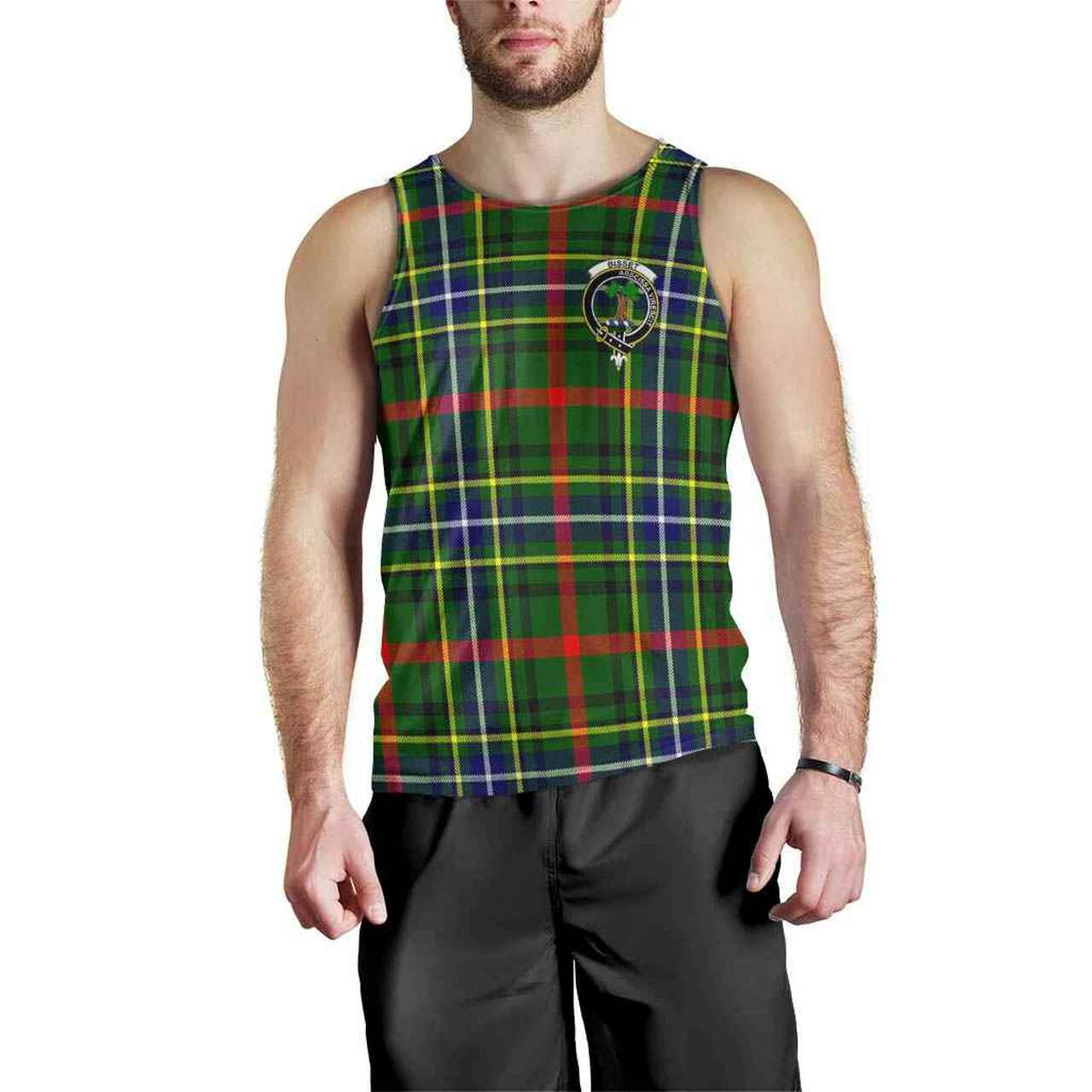 Bisset Tartan Crest Men Tank Top