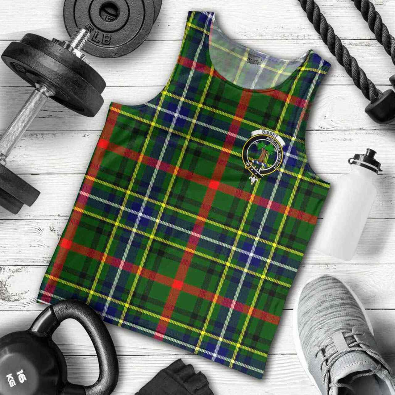 Bisset Tartan Crest Men Tank Top