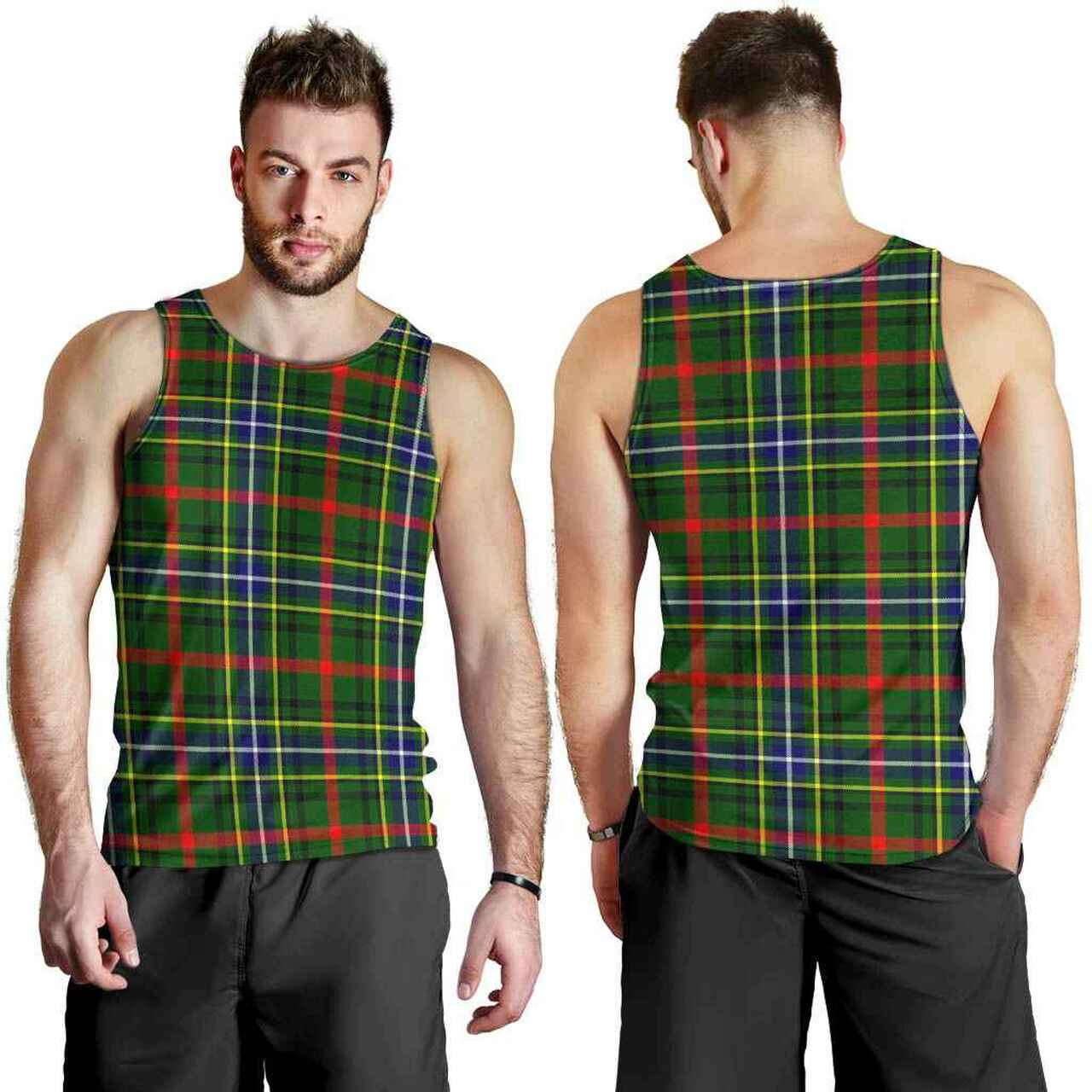 Bisset Tartan Plaid Men Tank Top