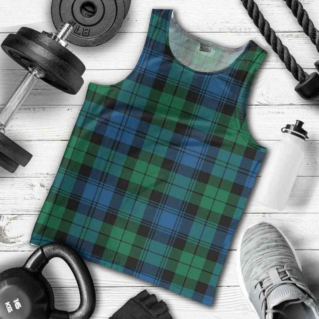 Blackwatch Ancient Tartan Plaid Men Tank Top