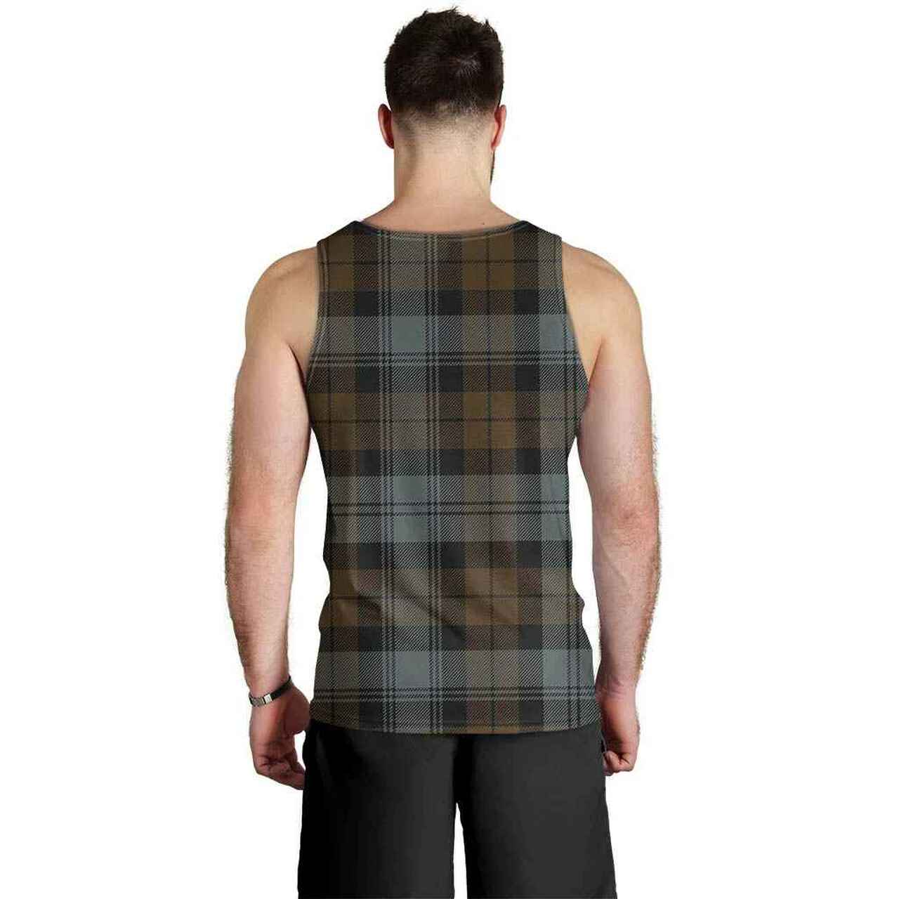 BlackWatch Weathered Tartan Plaid Men Tank Top