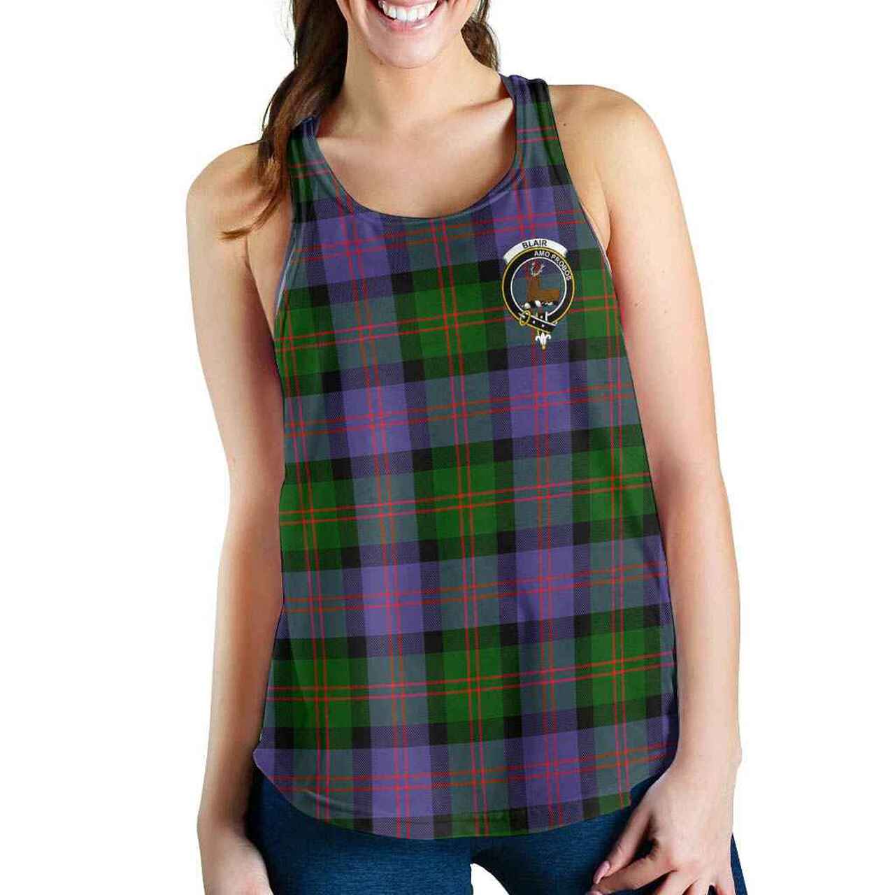 Blair Tartan Crest Women Racerback Tank