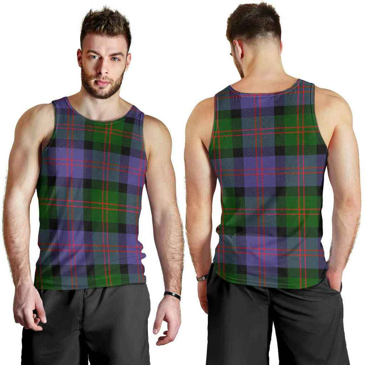 Blair Modern Tartan Plaid Men Tank Top