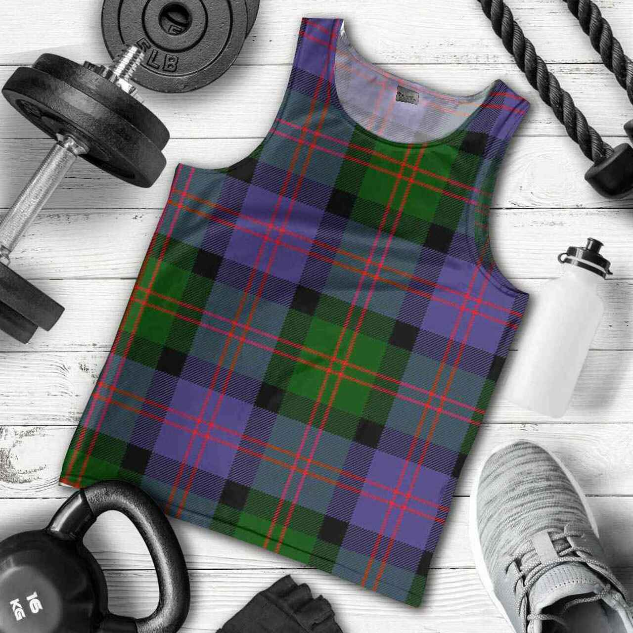 Blair Modern Tartan Plaid Men Tank Top