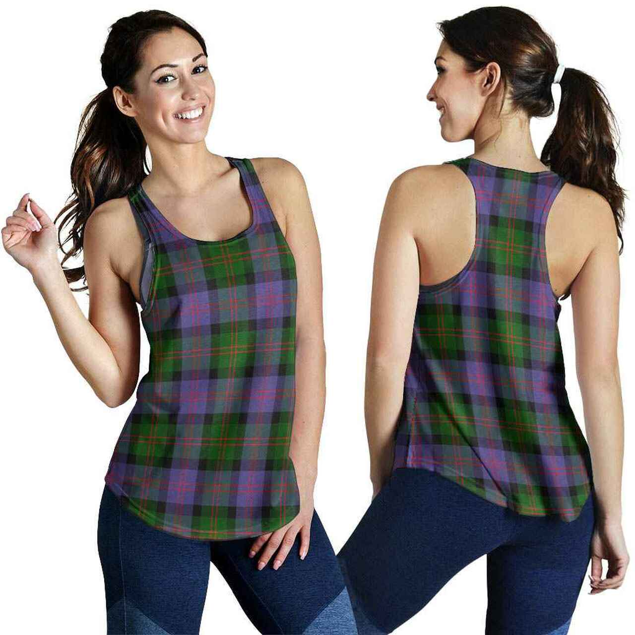 Blair Modern Tartan Plaid Women Racerback Tank