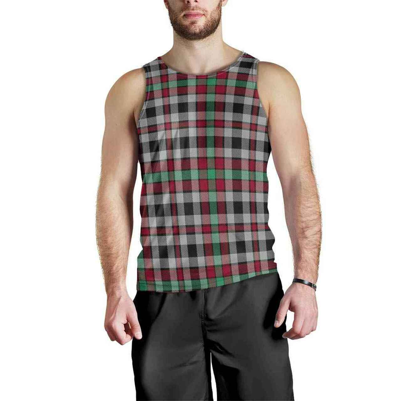 Borthwick Ancient Tartan Plaid Men Tank Top