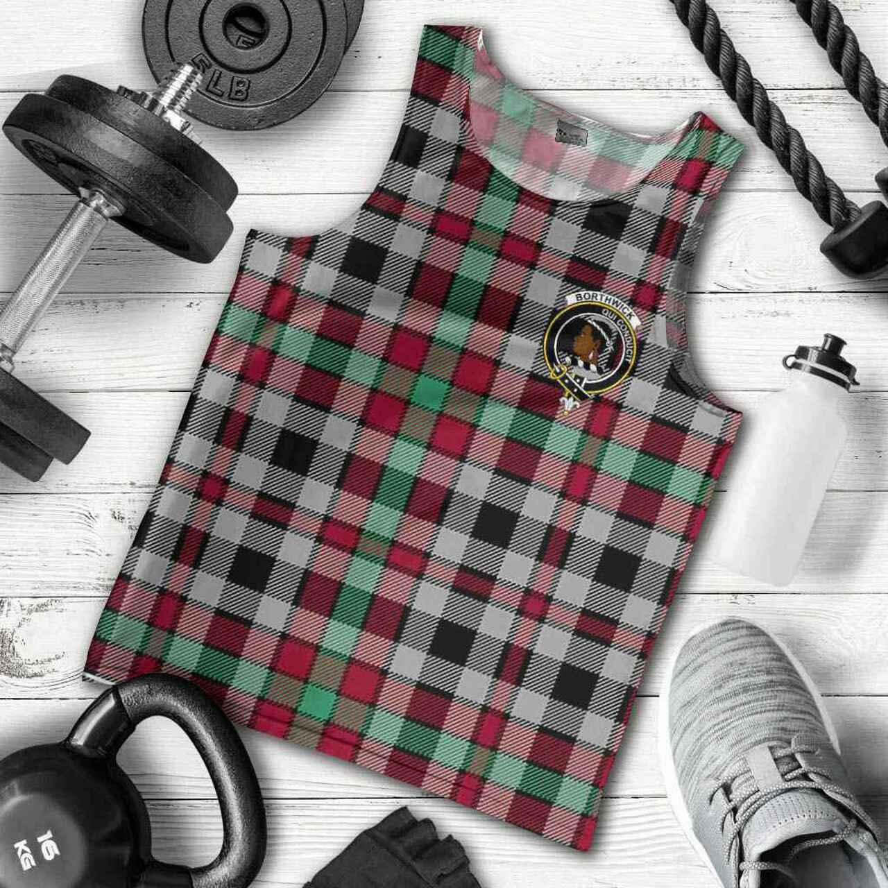 Borthwick Tartan Crest Men Tank Top
