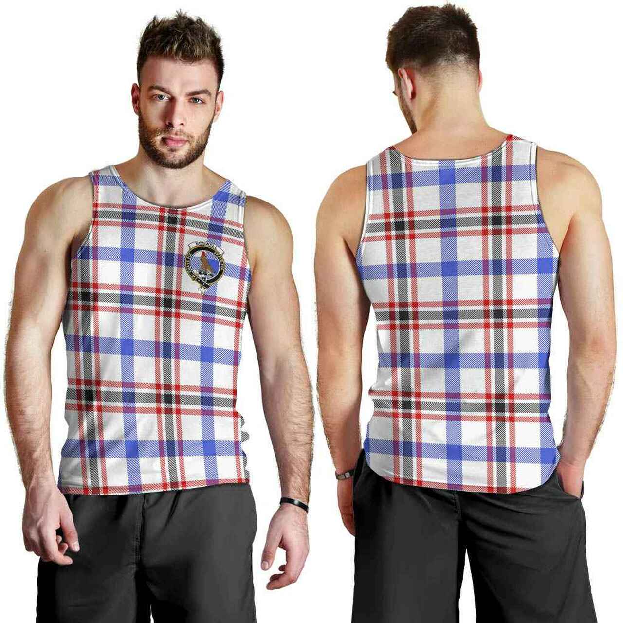 Boswell Tartan Crest Men Tank Top