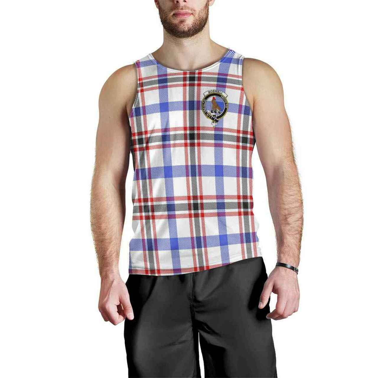 Boswell Tartan Crest Men Tank Top