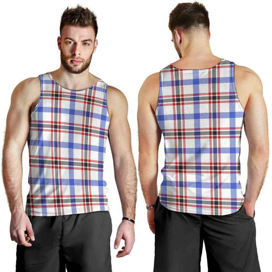 Boswell Modern Tartan Plaid Men Tank Top