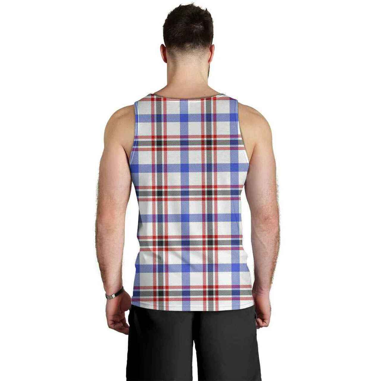 Boswell Modern Tartan Plaid Men Tank Top