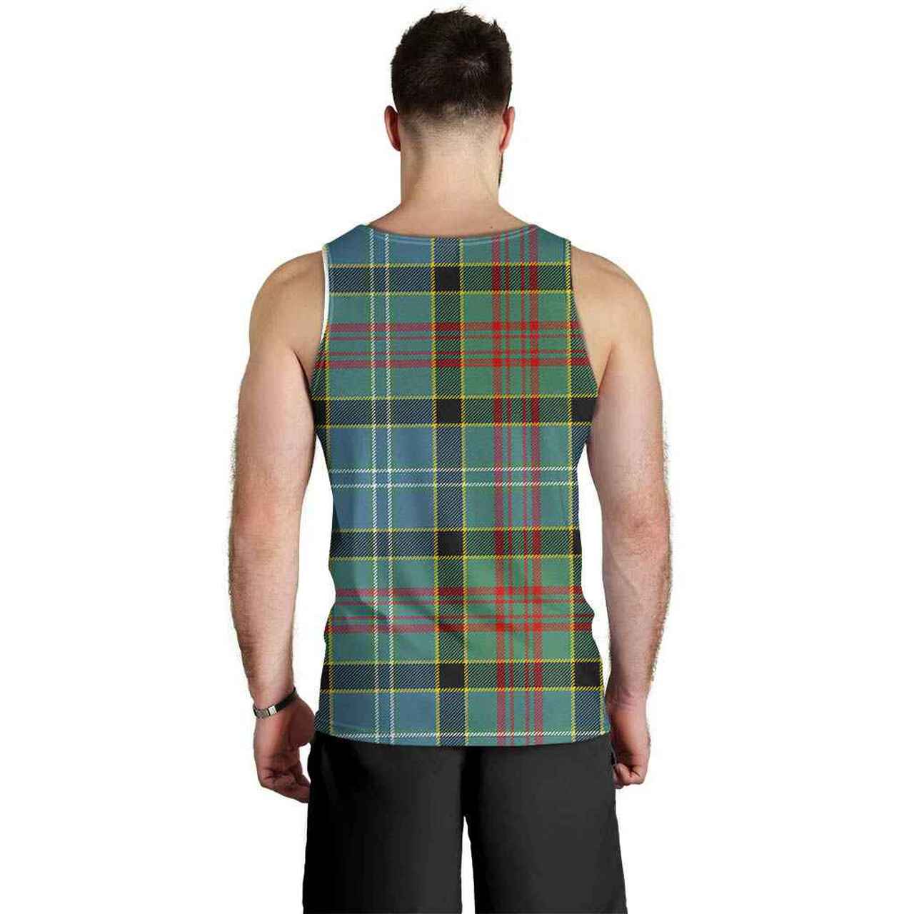 Brisbane Tartan Crest Men Tank Top