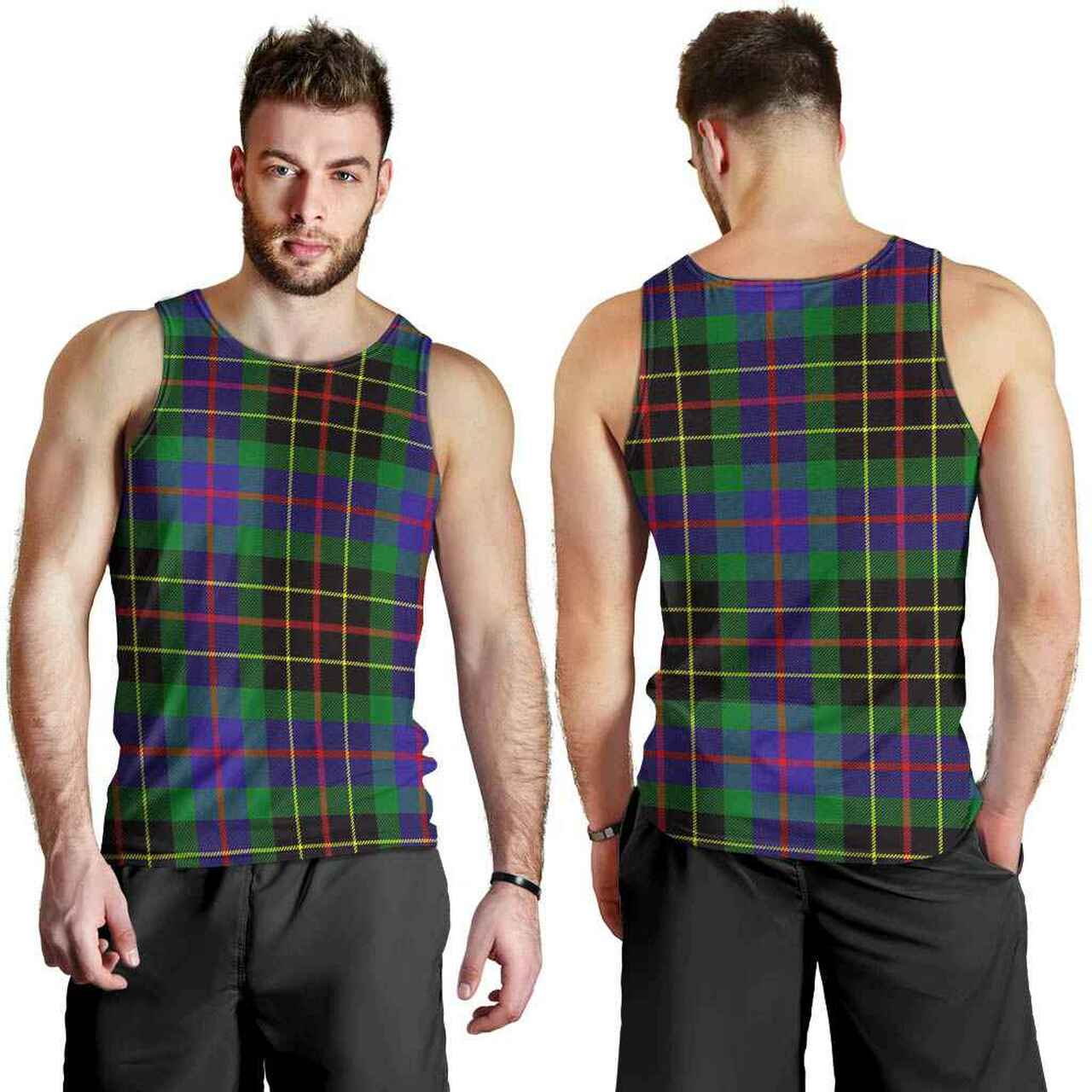 Brodie Hunting Modern Tartan Plaid Men Tank Top