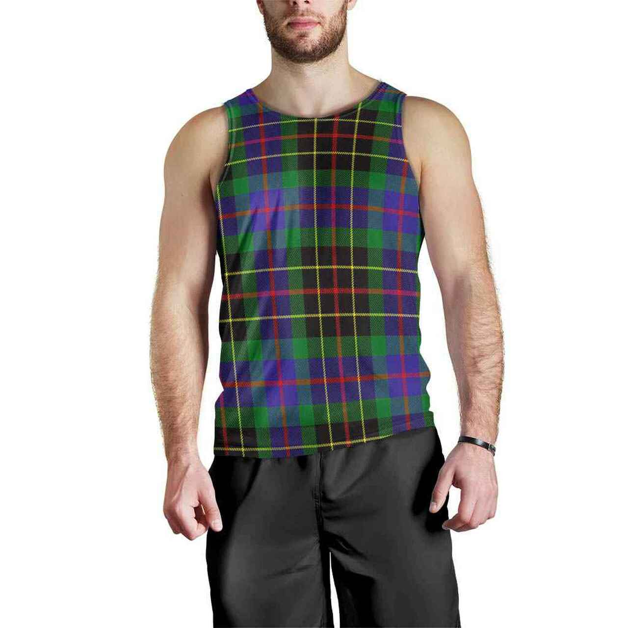 Brodie Hunting Modern Tartan Plaid Men Tank Top