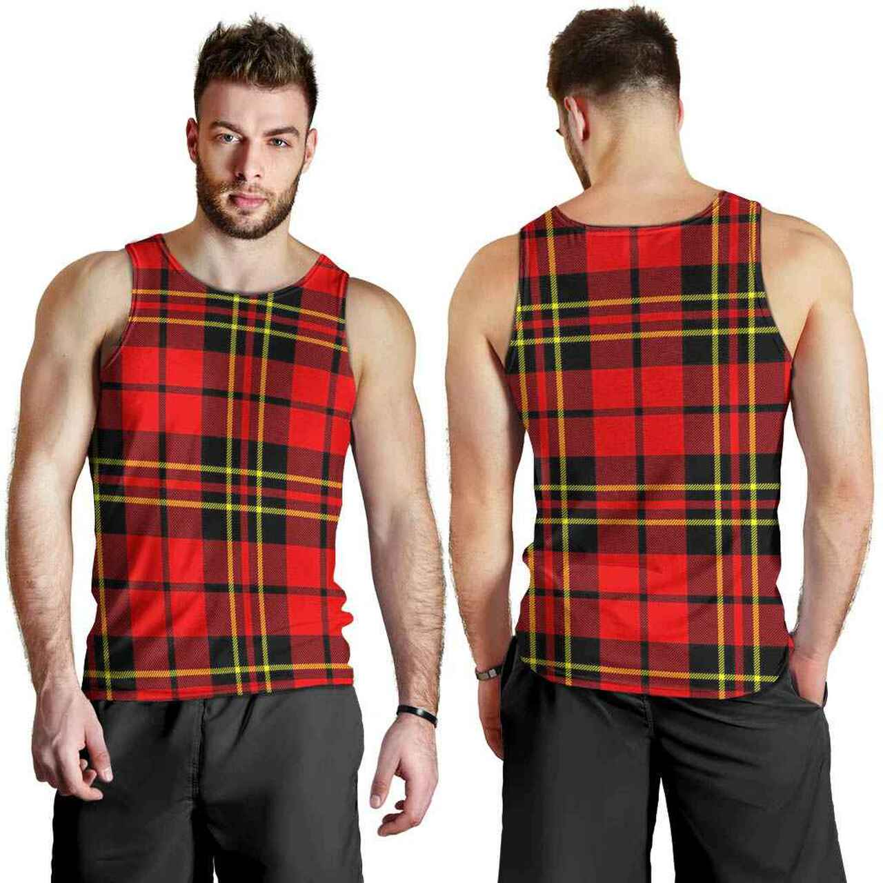 Brodie Modern Tartan Plaid Men Tank Top