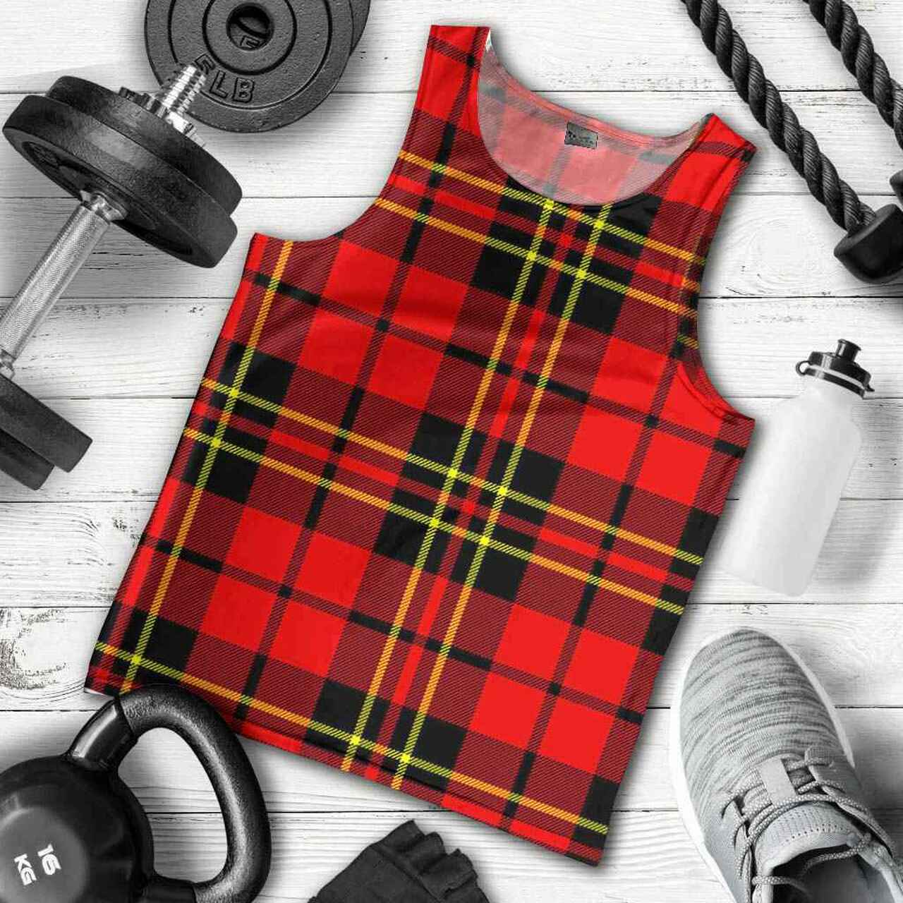 Brodie Modern Tartan Plaid Men Tank Top