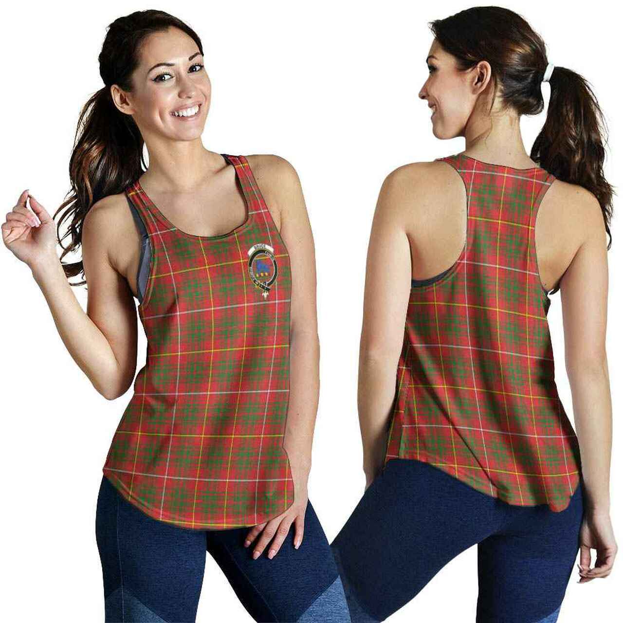 Bruce Tartan Crest Women Racerback Tank