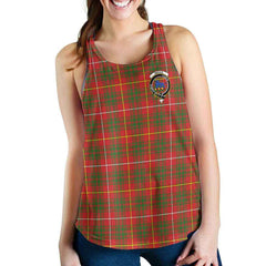 Bruce Tartan Crest Women Racerback Tank