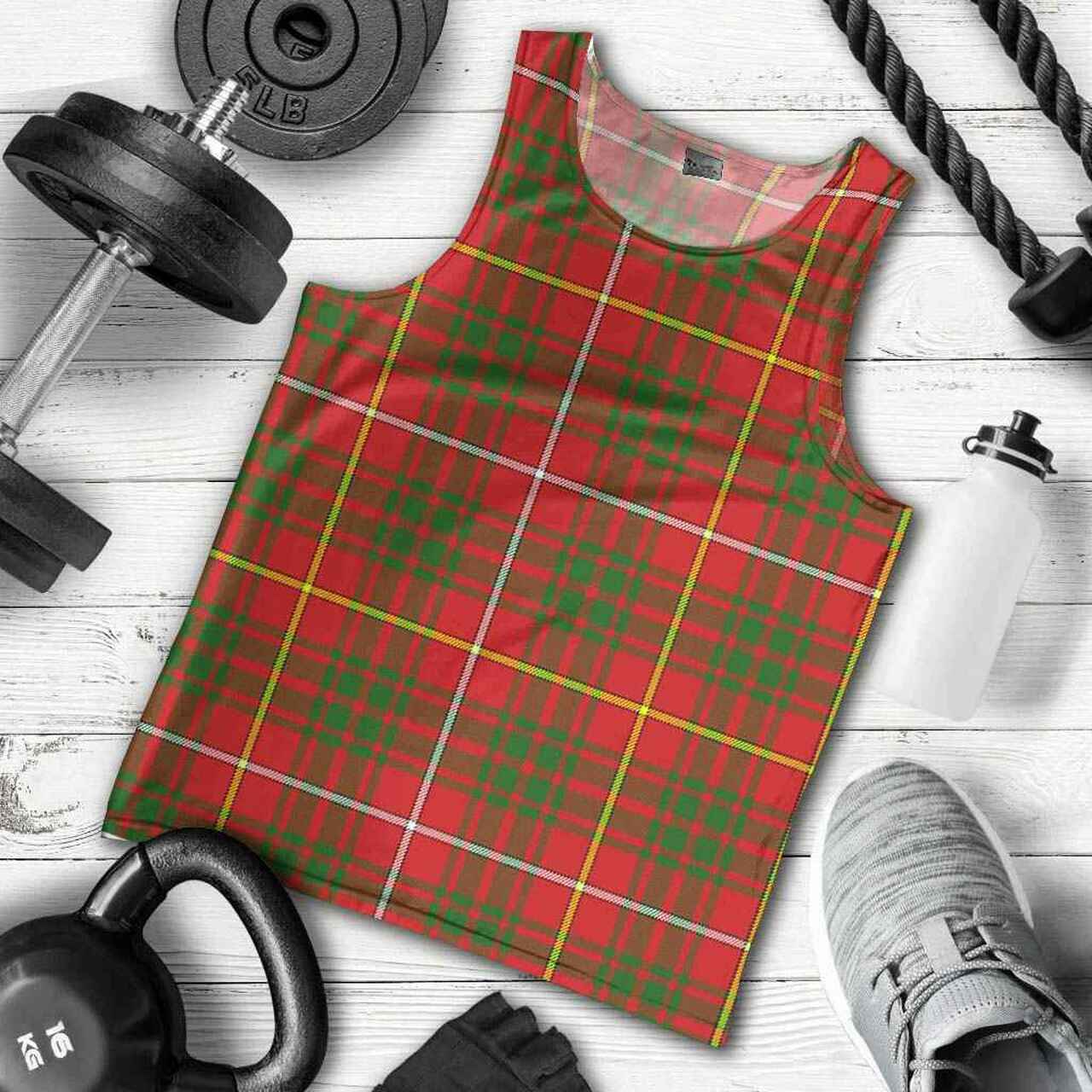 Bruce Modern Tartan Plaid Men Tank Top