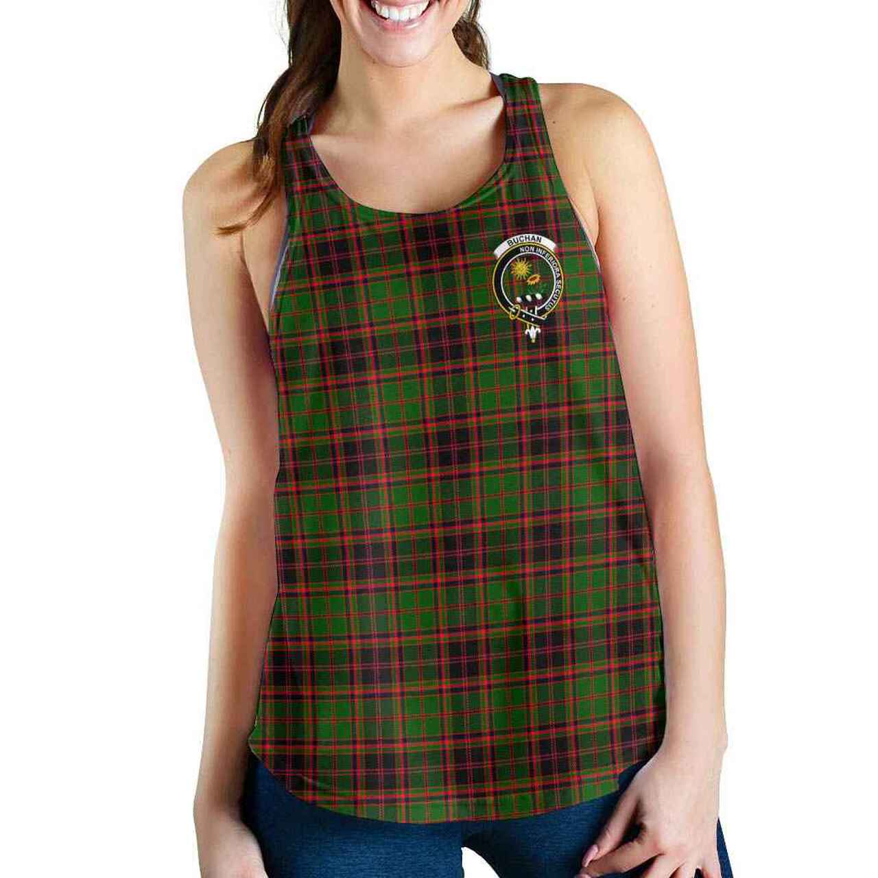 Buchan Tartan Crest Women Racerback Tank