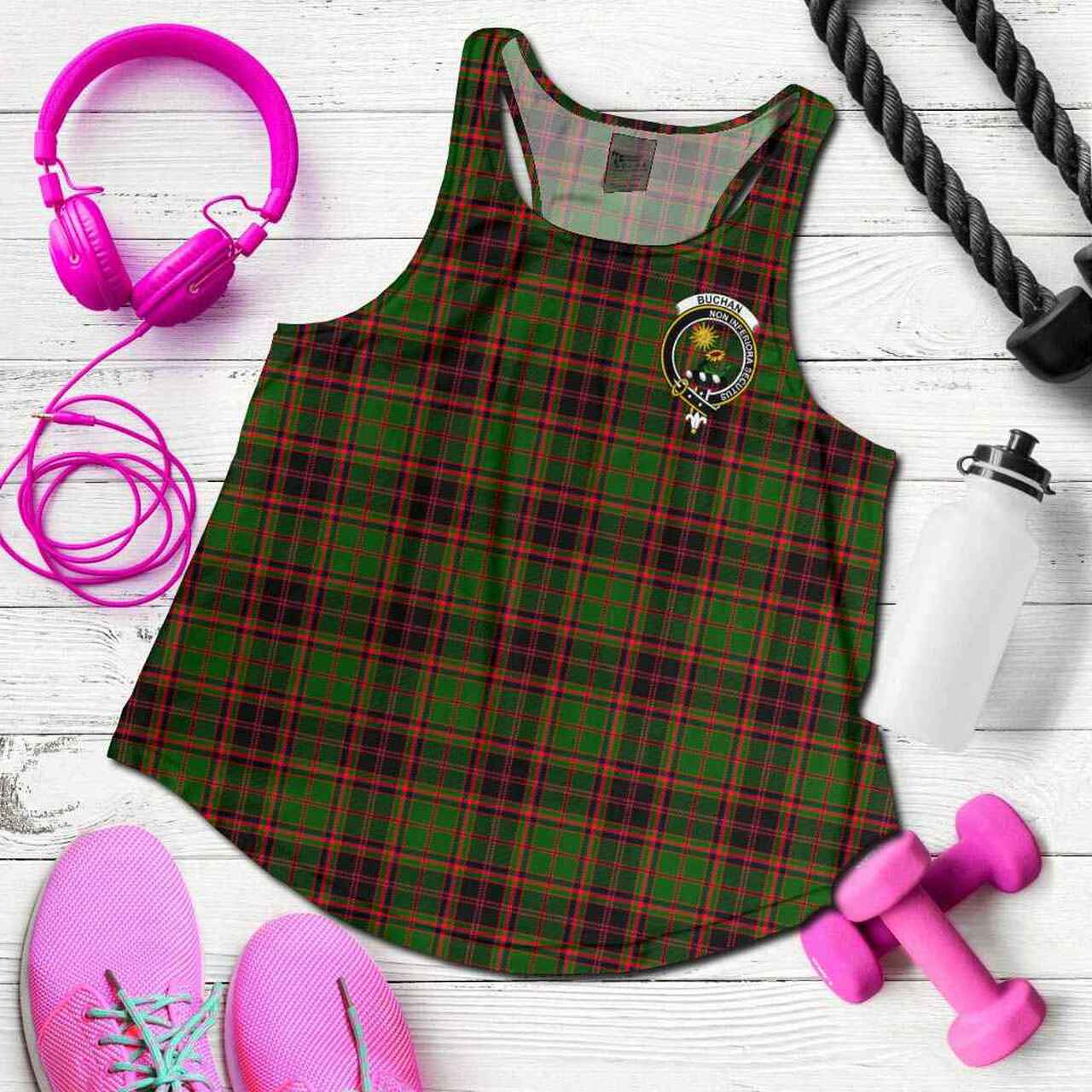 Buchan Tartan Crest Women Racerback Tank