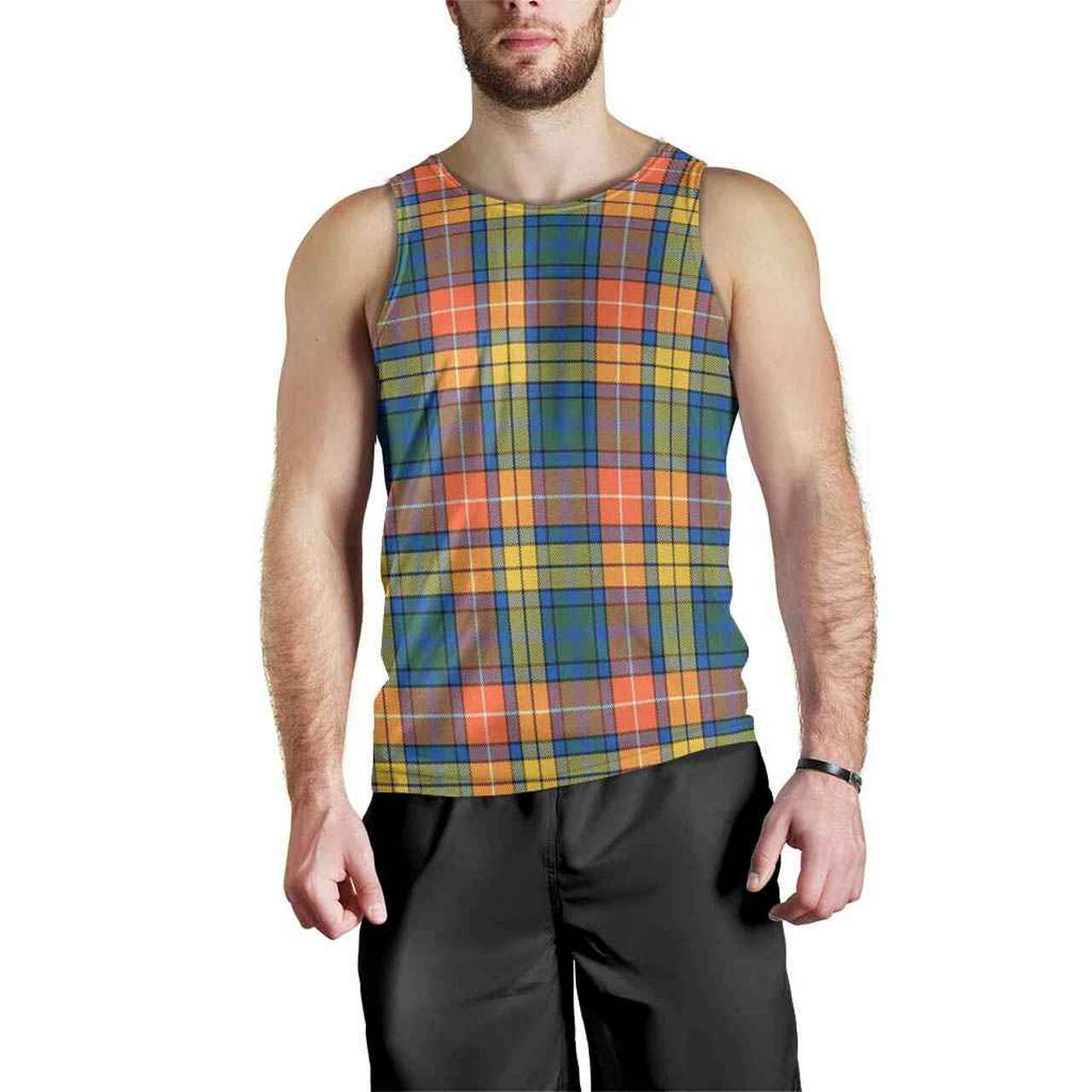 Buchanan Ancient Tartan Plaid Men Tank Top