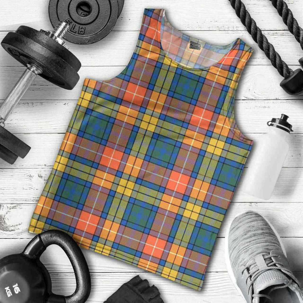 Buchanan Ancient Tartan Plaid Men Tank Top