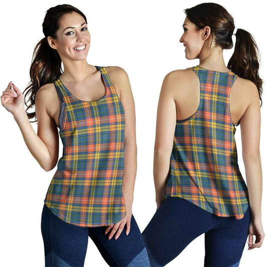 Buchanan Ancient Tartan Plaid Women Racerback Tank