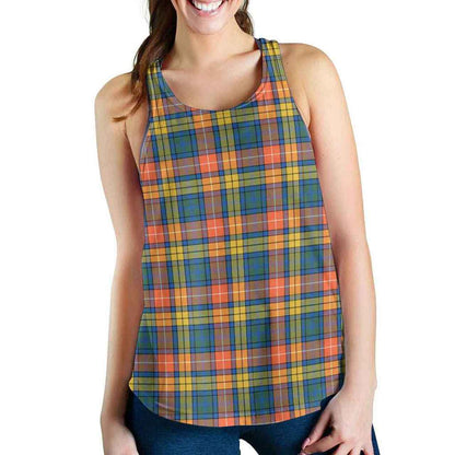 Buchanan Ancient Tartan Plaid Women Racerback Tank