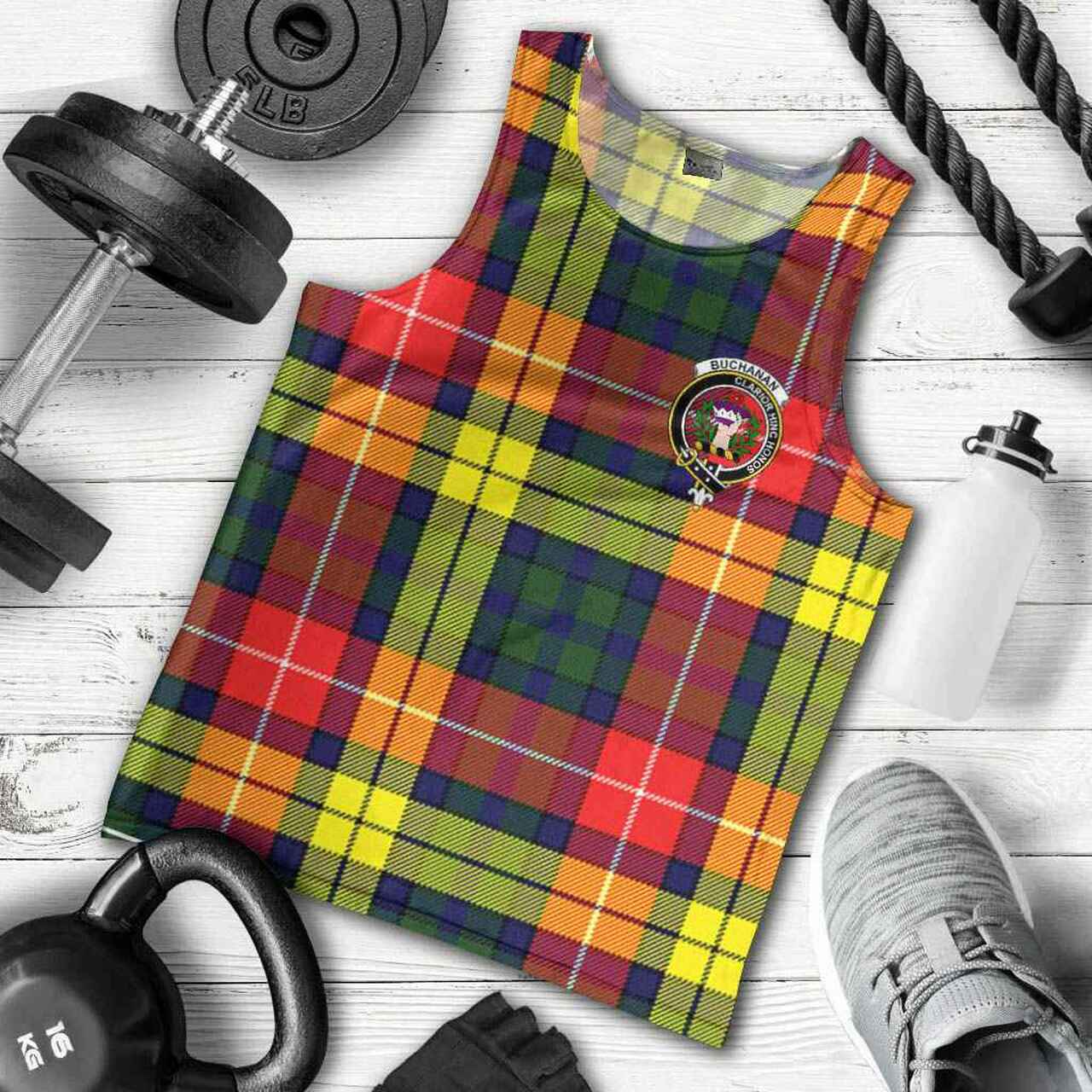 Buchanan Tartan Crest Men Tank Top